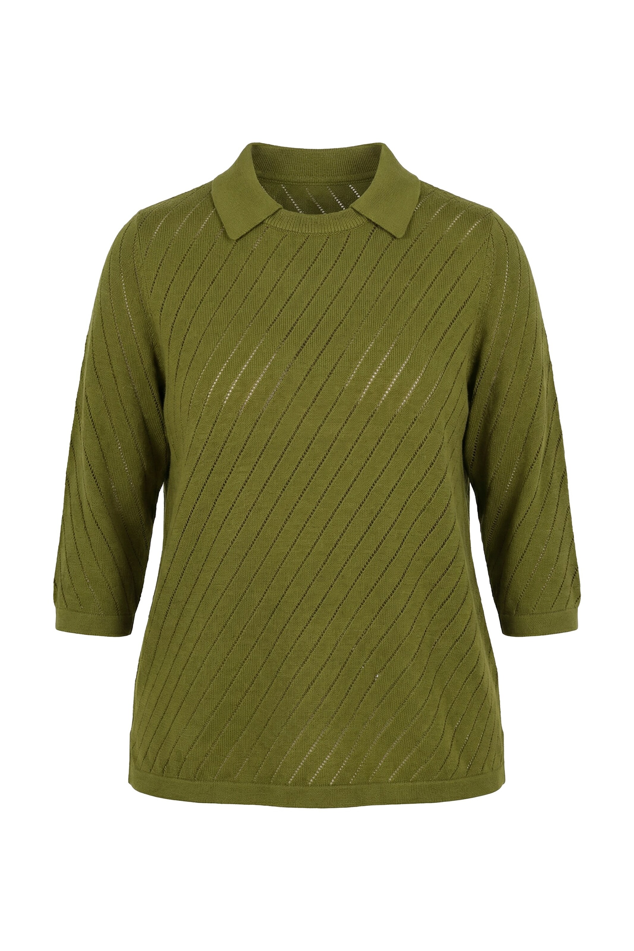 Ulla Popken Pullover in Grün: Vorderseite