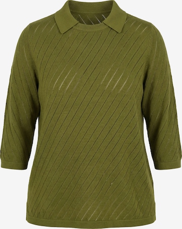 Ulla Popken Sweater in Green: front