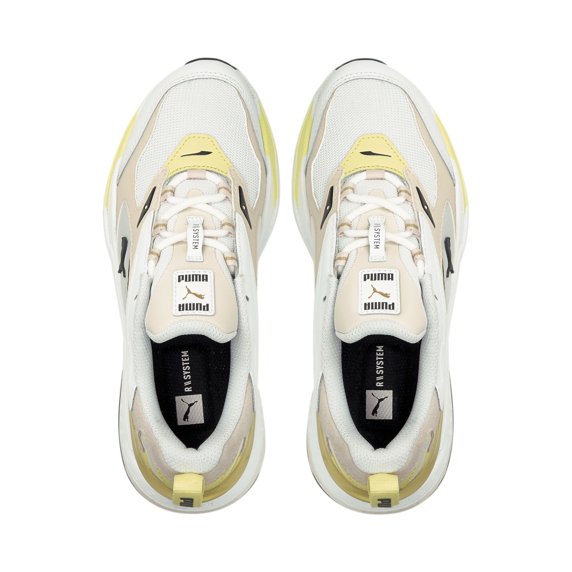 PUMA Sneaker 'RS-Fast Mix Gold' in gelb / pastellpink / schwarz / weiß |  ABOUT YOU