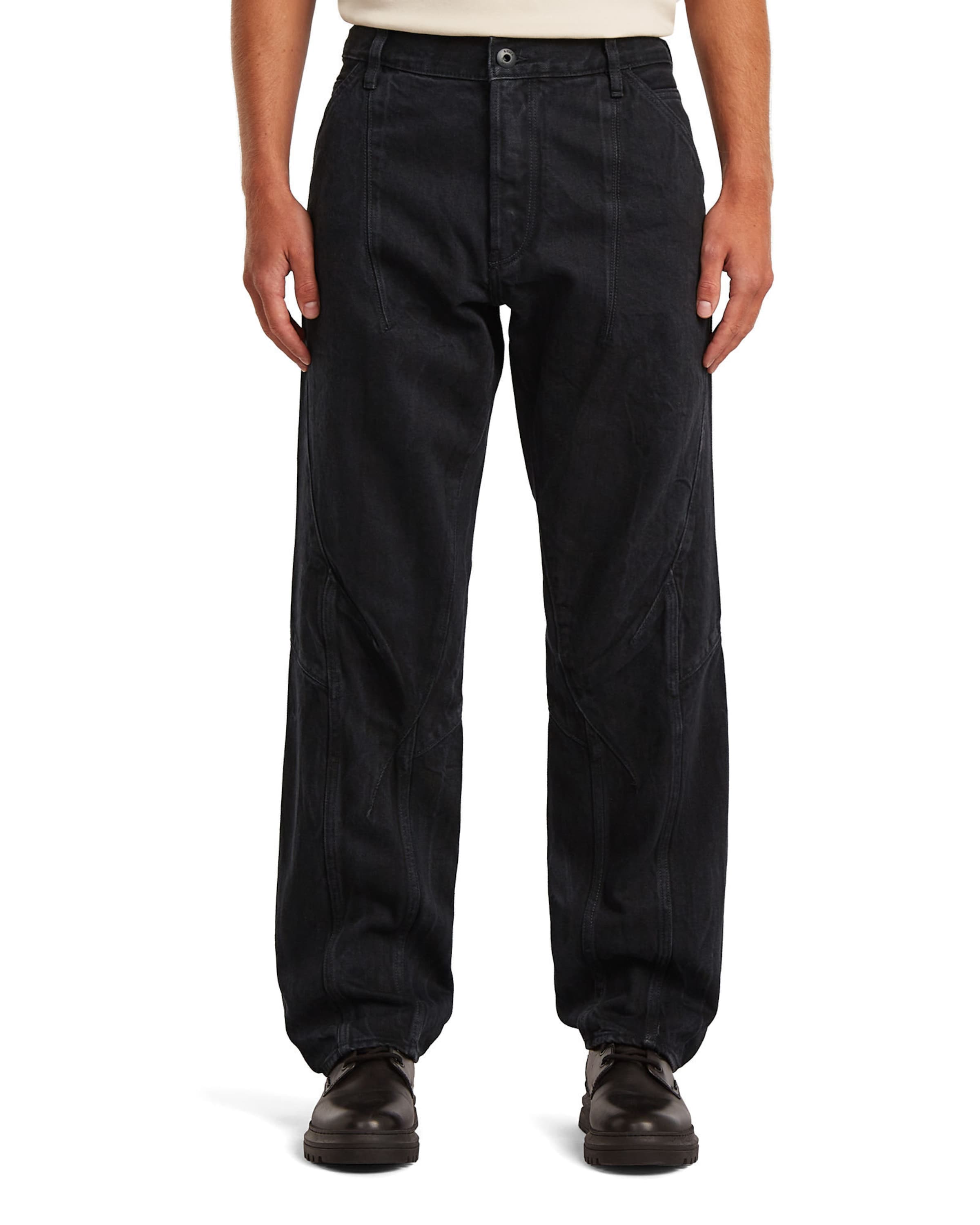 G-STAR Tapered Jeans in Zwart: voorkant