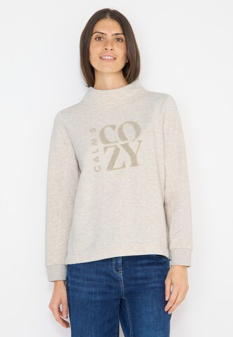 CECIL Sweatshirt in Beige: front