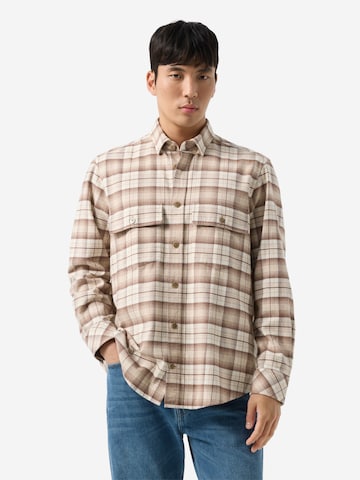 BOGNER Comfort fit Button Up Shirt 'Heiko' in Brown: front