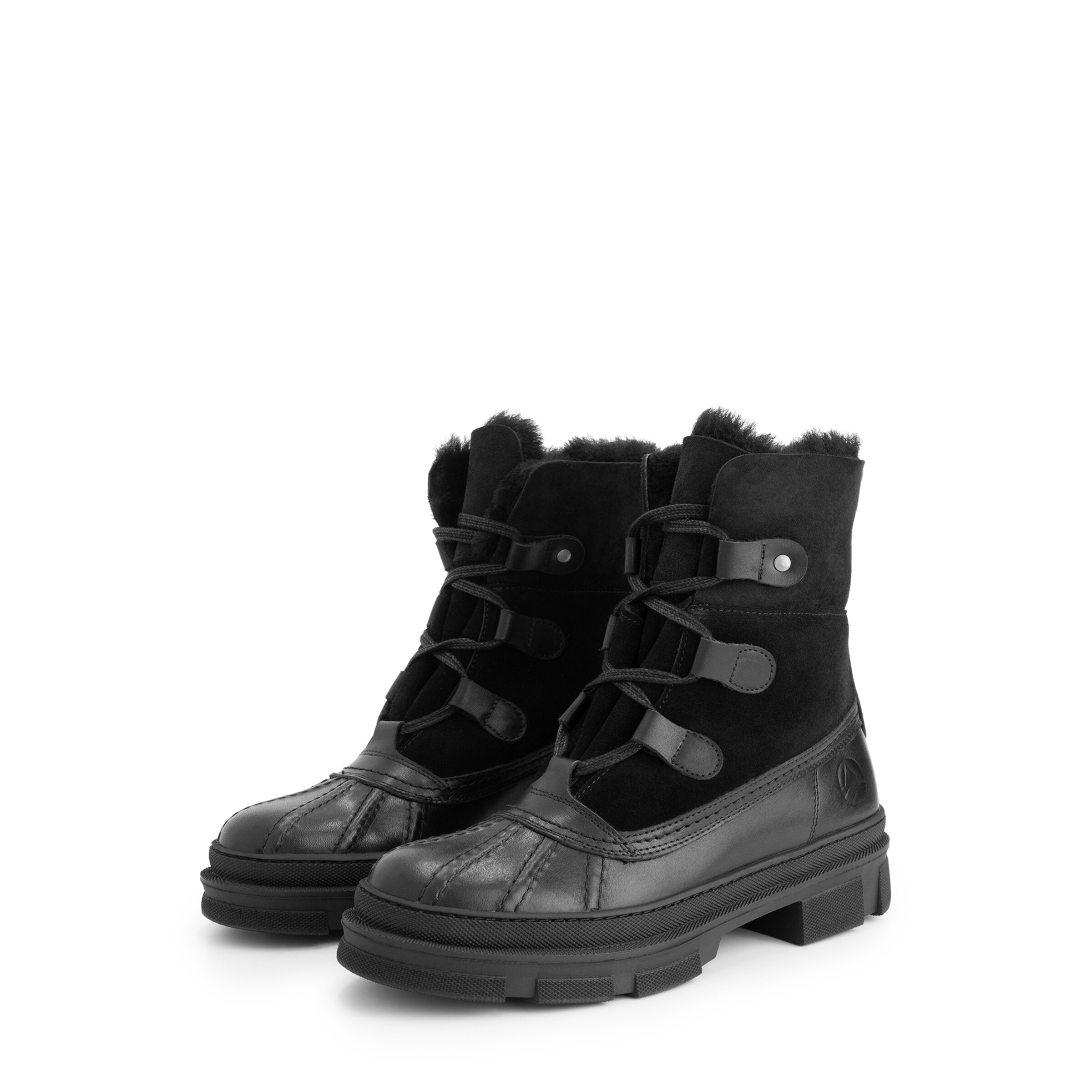 Bottines à lacets 'Fernie' Travelin en noir
