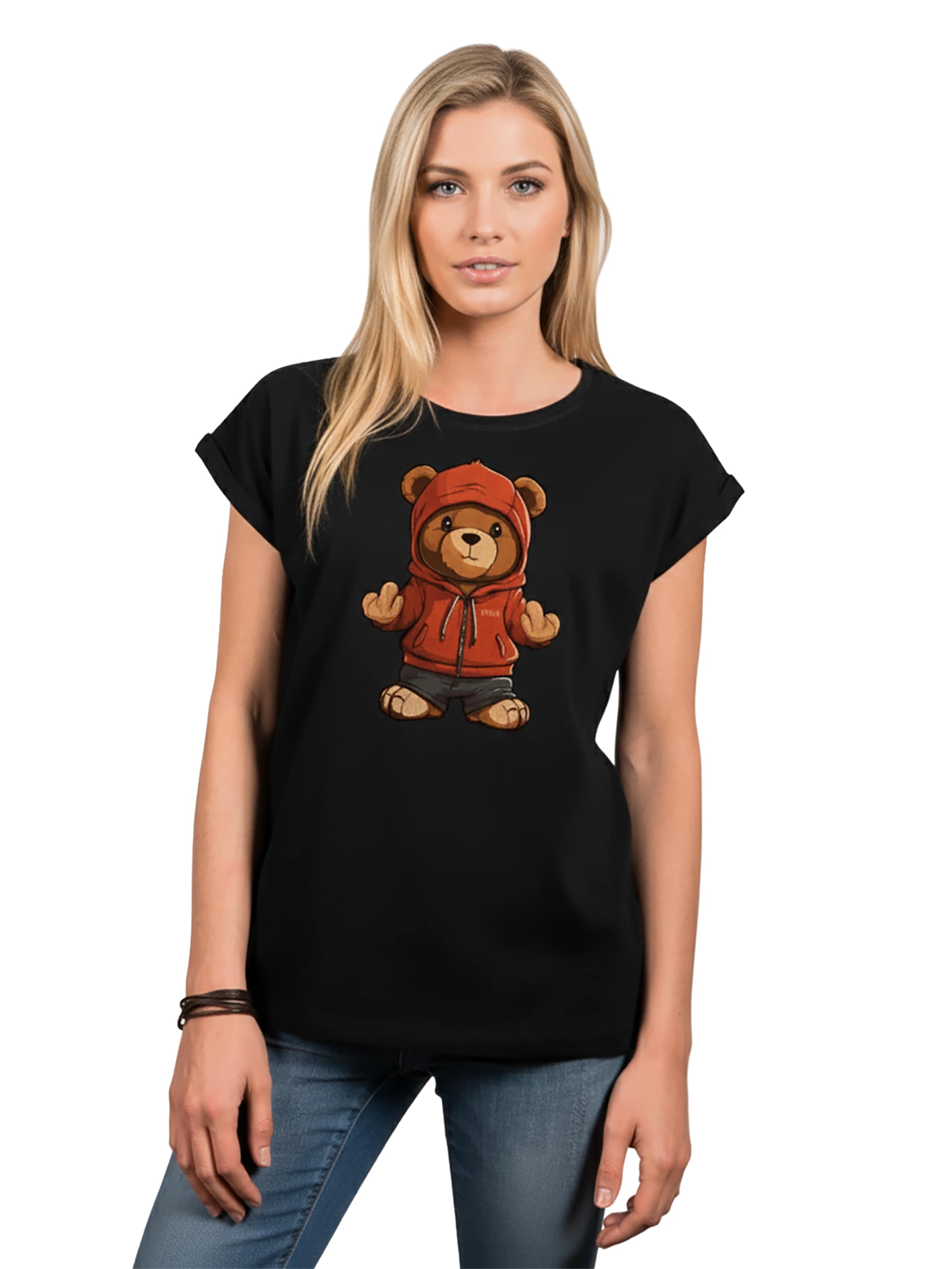 MAKAYA Shirt 'Teddy' in Black: front