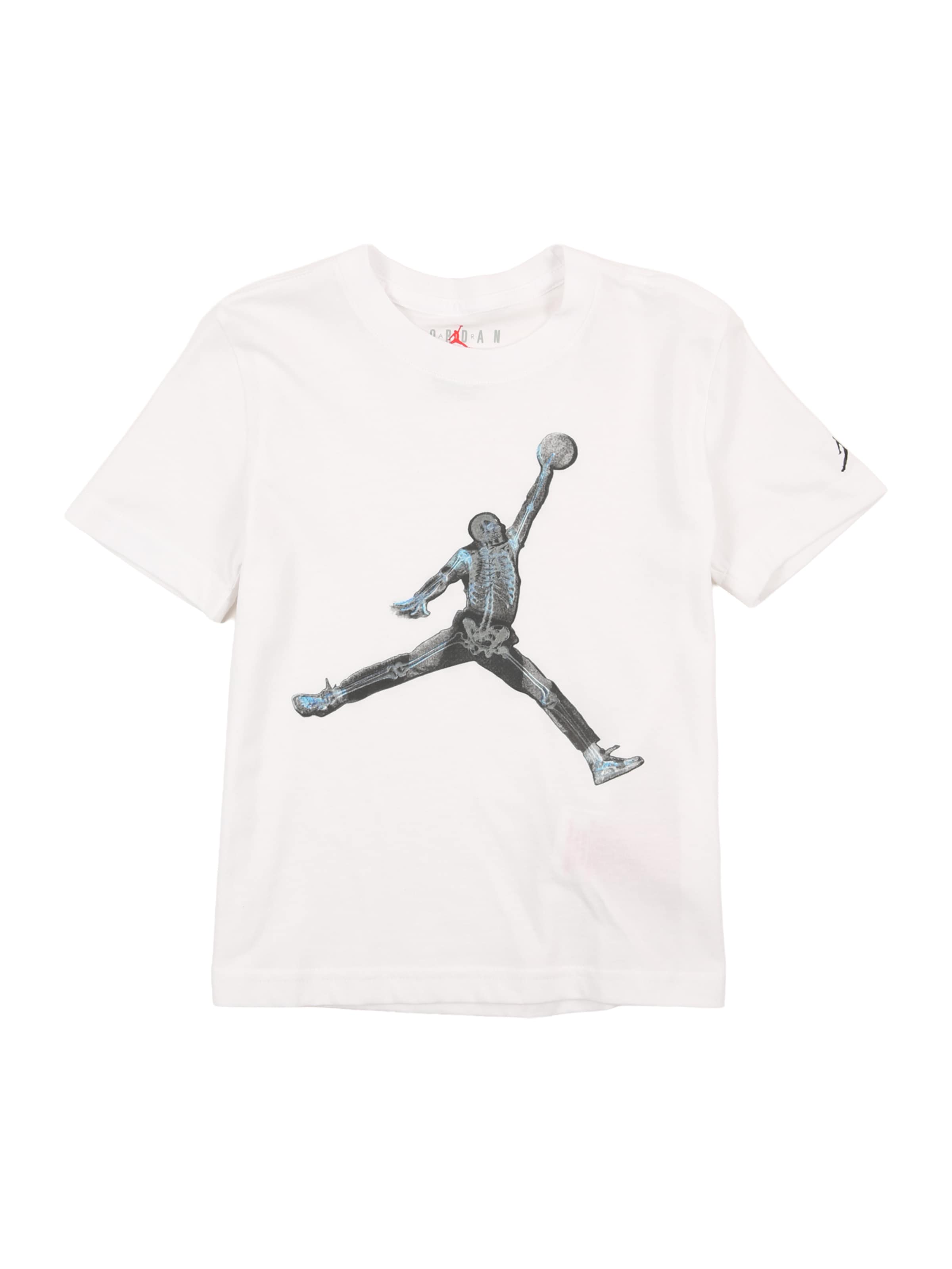 Tricou 'SKELETON JUMPMAN' de la Jordan pe alb: față