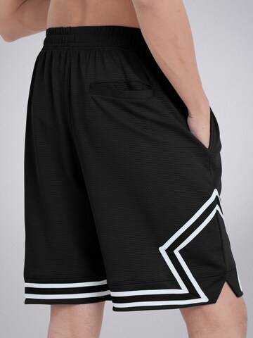 PANTONECLO Boardshorts 'Pantoneclo Men’s Gym Shorts with Side Gaset' in Zwart
