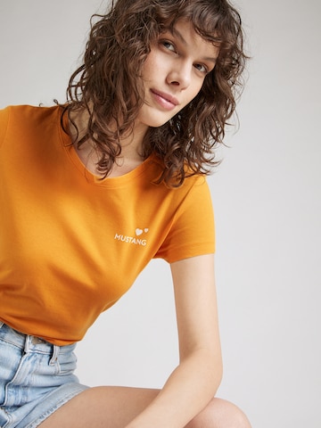 MUSTANG Shirt 'ALBANY' in Oranje