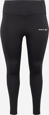 Skinny Pantaloni sportivi 'RIE' di Reebok in nero: frontale