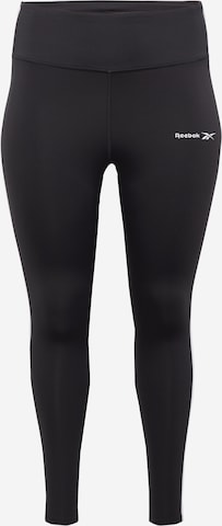 Skinny Pantaloni sport 'RIE' de la Reebok pe negru: față