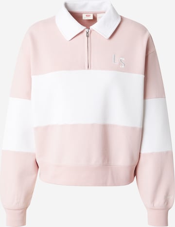 Bluză de molton 'Graphic Banks Quarter-Zip Sweatshirt' de la LEVI'S ® pe roz: față
