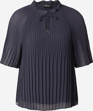 s.Oliver BLACK LABEL Блуза в синьо: отпред