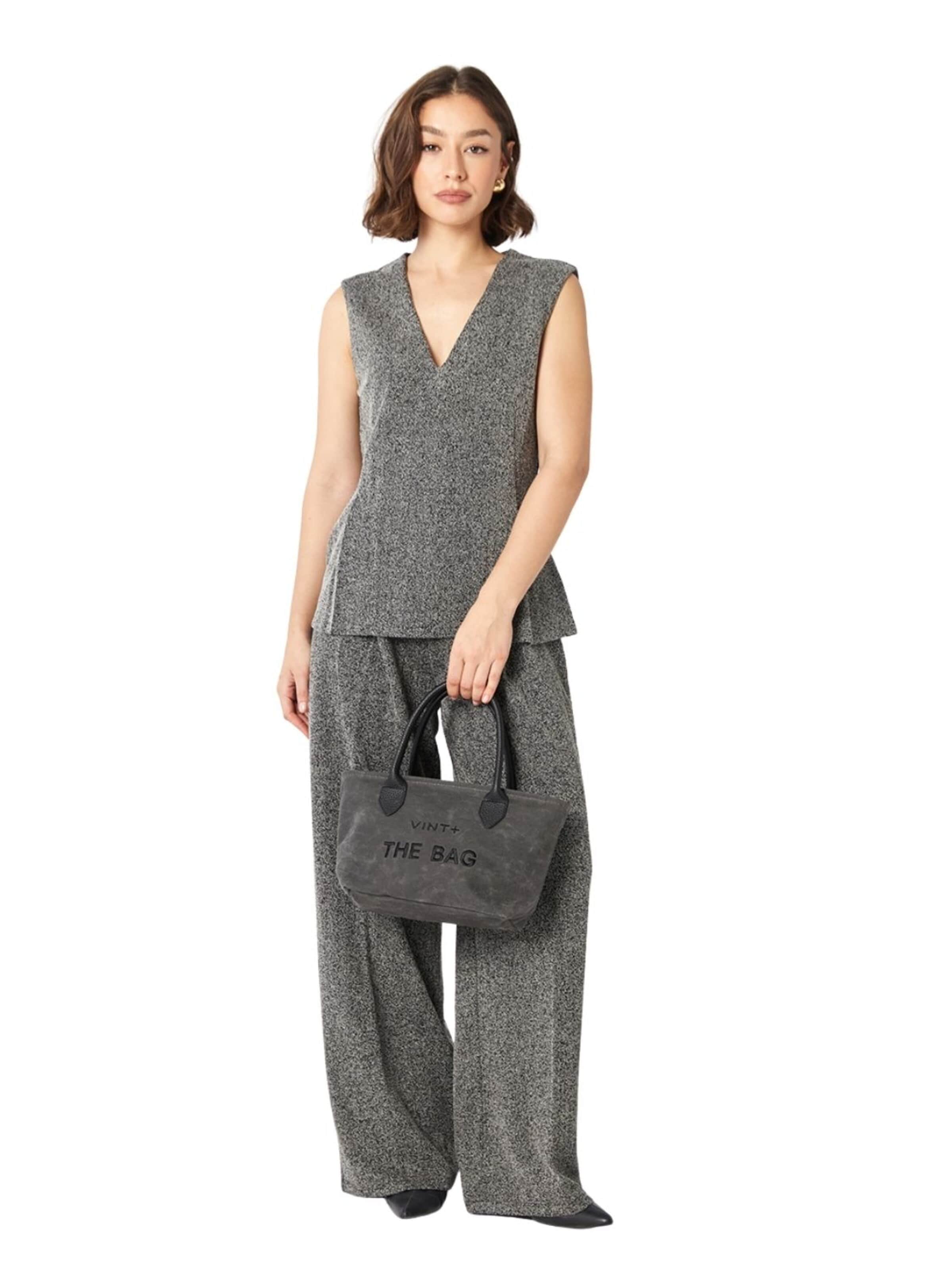 VINT+ Handbag 'Fine Bag Small' in Grey