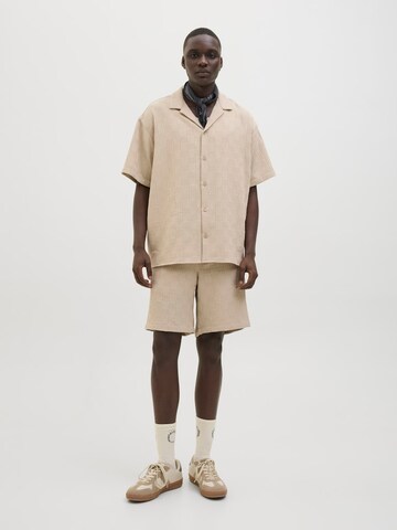 JACK & JONES Comfort fit Overhemd 'JJEMatteo' in Beige