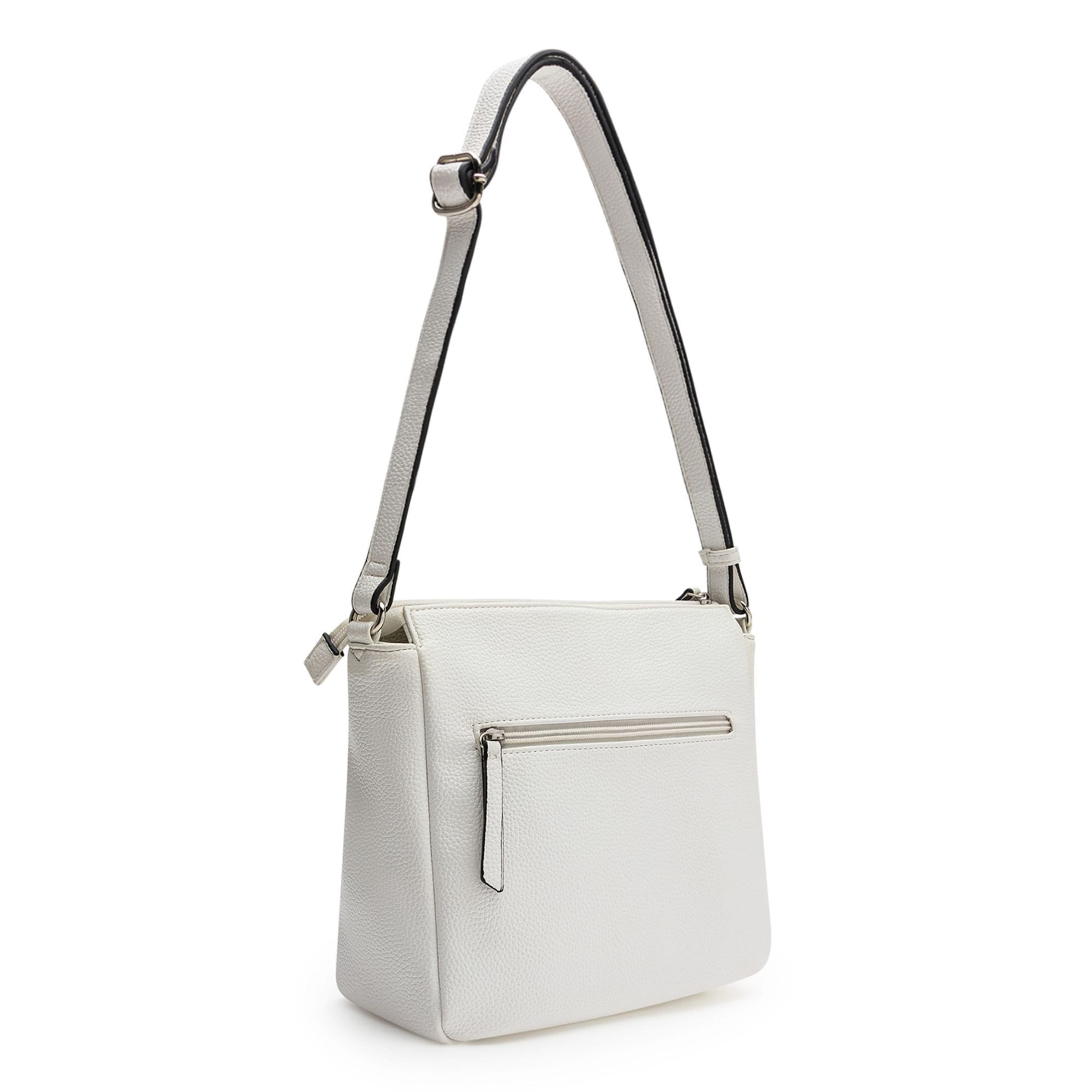 L.CREDI Schultertasche 'Budapest' in Weiß