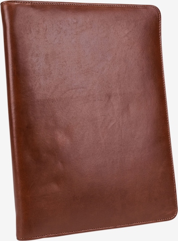 LEONHARD HEYDEN Document Bag 'Cambridge' in Brown: front