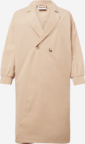 Manteau mi-saison 'SOFFY' Noisy May Curve en beige : devant