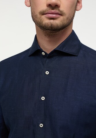 ETERNA Slim fit Button Up Shirt in Blue