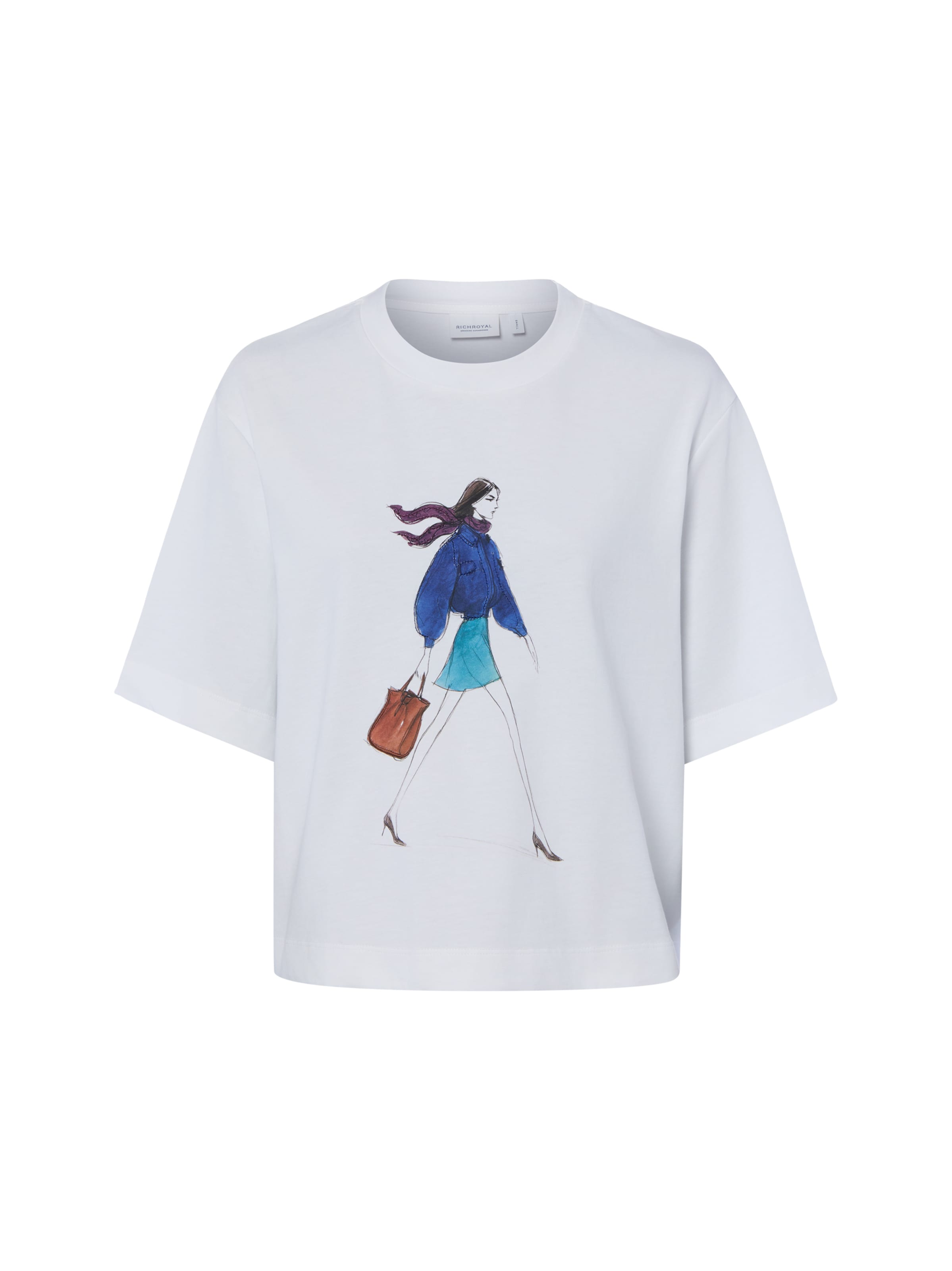 T-shirt Rich & Royal en blanc : devant