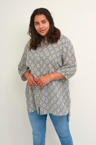 KAFFE CURVE Blouse 'Sonna' in Zwart: voorkant