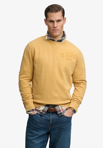 Superdry & Co Sweatshirt 'Vintage Athletic' in Yellow: front