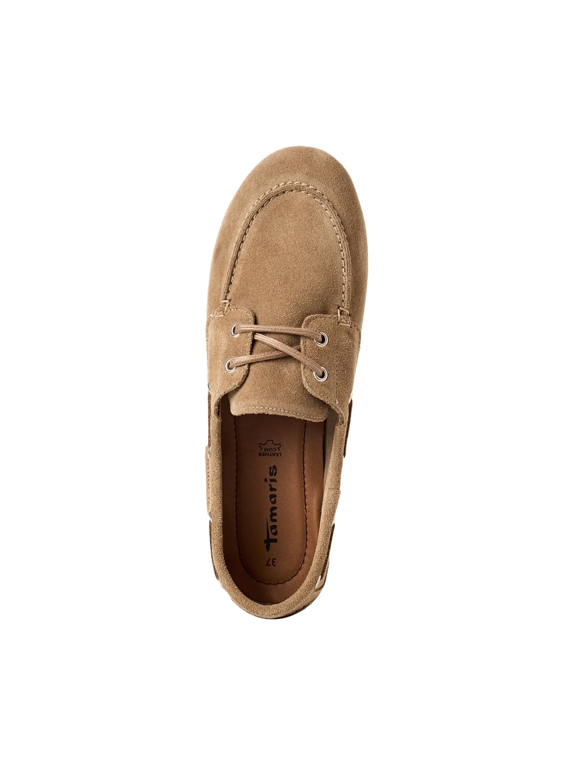 Tamaris Slipper 'Mokassin aus Leder'‌‌‌ in Grau