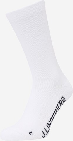 Chaussettes de sport J.Lindeberg en blanc : devant