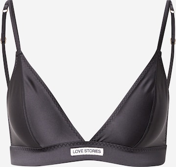 juoda LOVE Stories Trikampė Liemenėlė 'Darling': priekis