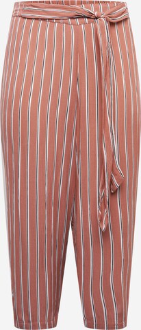 ABOUT YOU Curvy Wide leg Pants 'Delia' in Brown: front