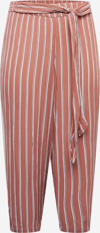 Wide Leg Pantalon 'Delia' ABOUT YOU Curvy en marron : devant