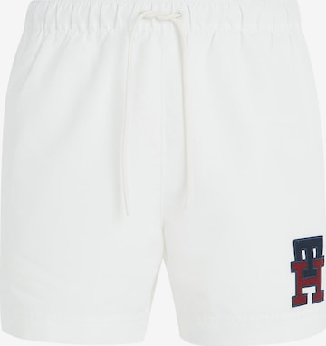 Tommy Hilfiger Underwear Board Shorts in White: front