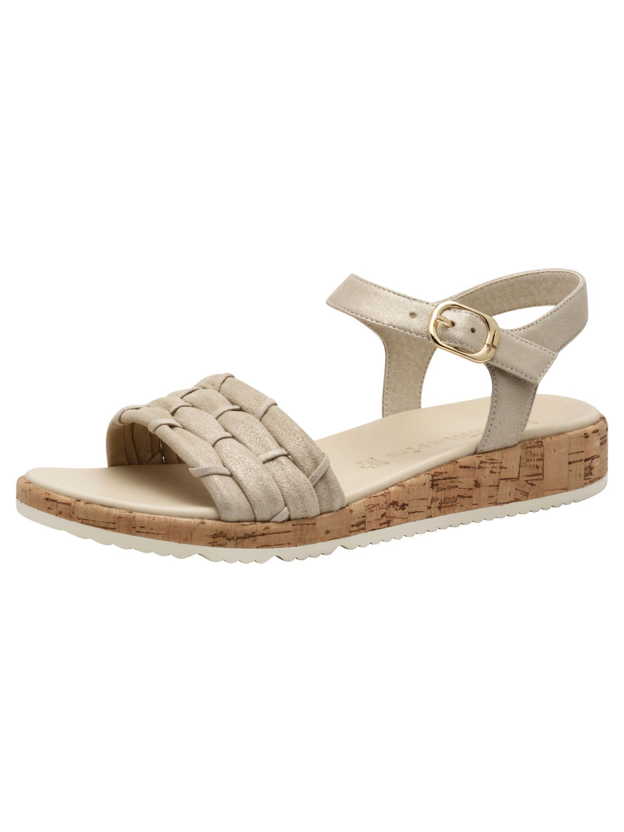 Tamaris Sandalen met riem in Beige: voorkant