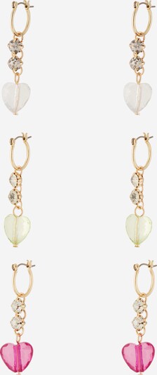 PIECES Sada šperků 'NADIA' - zlatá / světle zelená / pink / průhledná, Produkt
