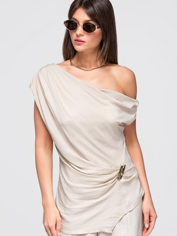 Ombre Blouse in Beige