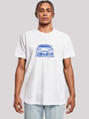 F4NT4STIC Shirt 'Retro Car Japanese Streetstyle' in Wit: voorkant