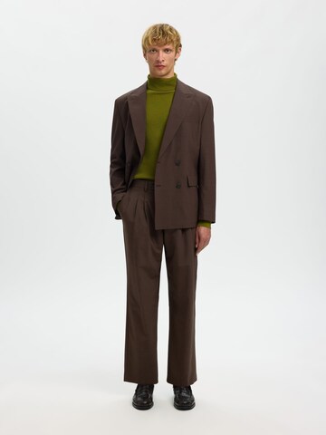 SELECTED Regular fit Colbert in Bruin