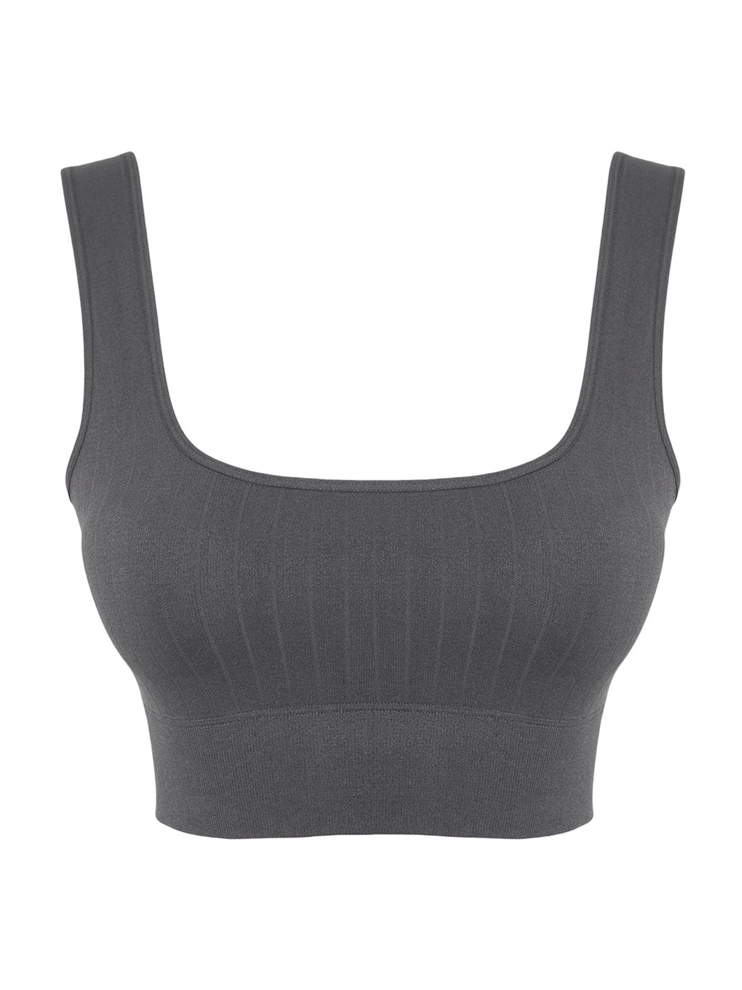 Trendyol Μπουστάκι Αθλητικό σουτιέν σε γκρι: μπροστά