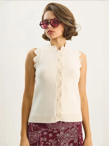 Bianco Lucci Gebreide bodywarmer in Wit