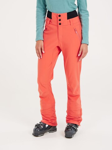 Coupe slim Pantalon de sport 'LULLABY' PROTEST en rouge : devant