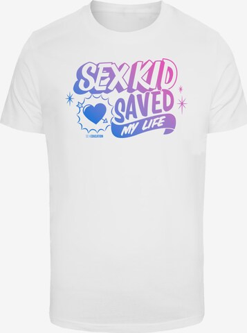 F4NT4STIC Shirt 'Sex Education Sex Kid Blend Netflix TV Series' in Wit: voorkant