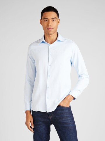 Coupe regular Chemise BURTON MENSWEAR LONDON en bleu : devant