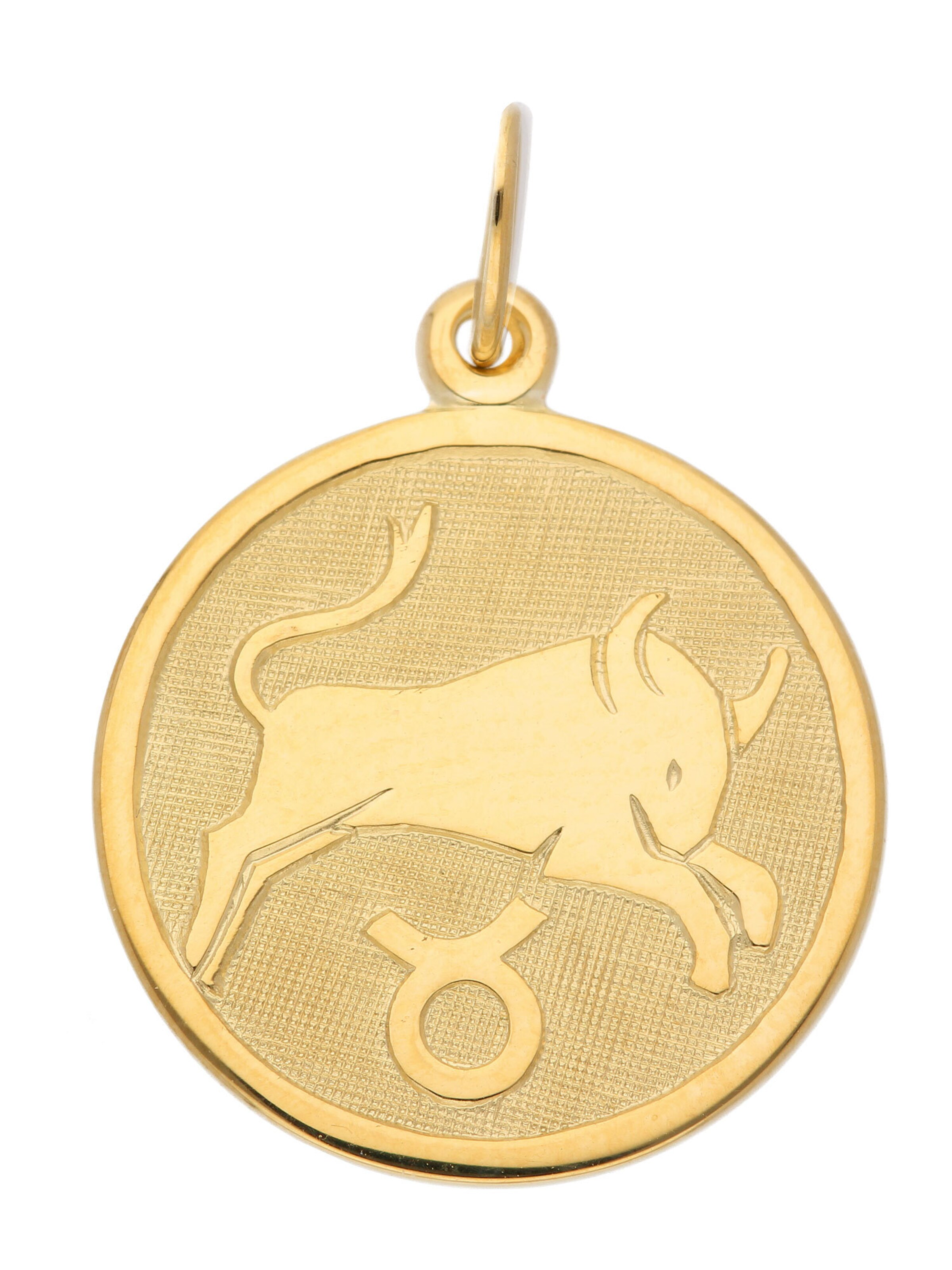 Adelia´s Pendant 'Stier' in Gold: front