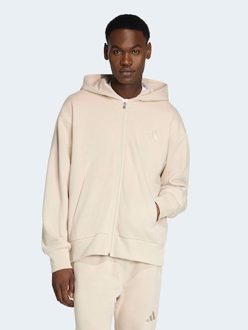 ADIDAS SPORTSWEAR Športová mikina so zipsom 'A SZN' - Béžová: predná strana