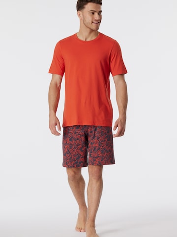 SCHIESSER Short Pajamas 'Casual Essentials' in Red