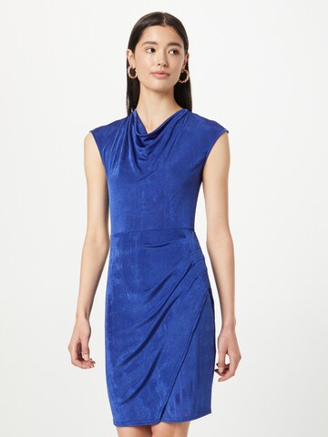 Closet London Dress in Blue: front