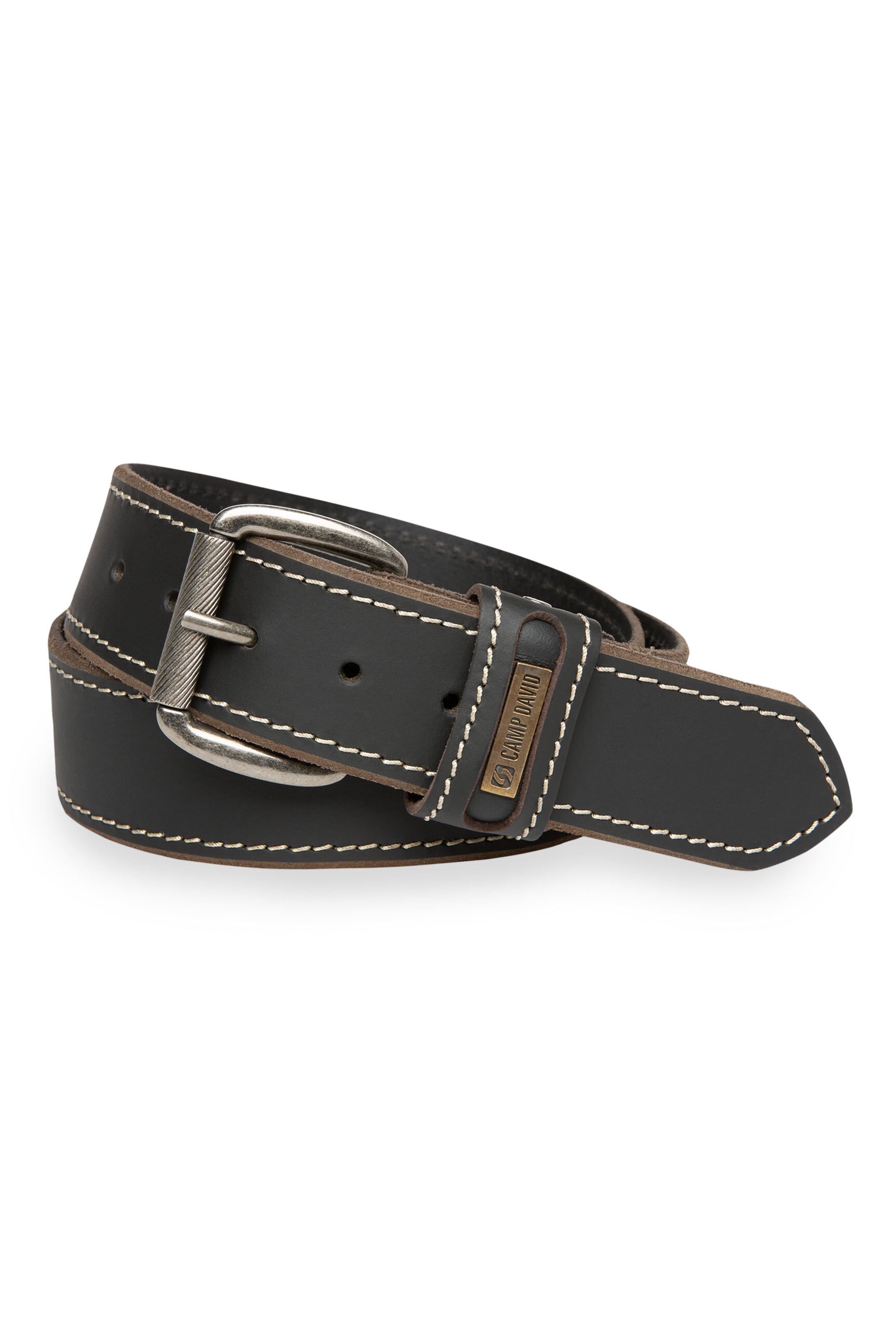 CAMP DAVID Belt in Black: front