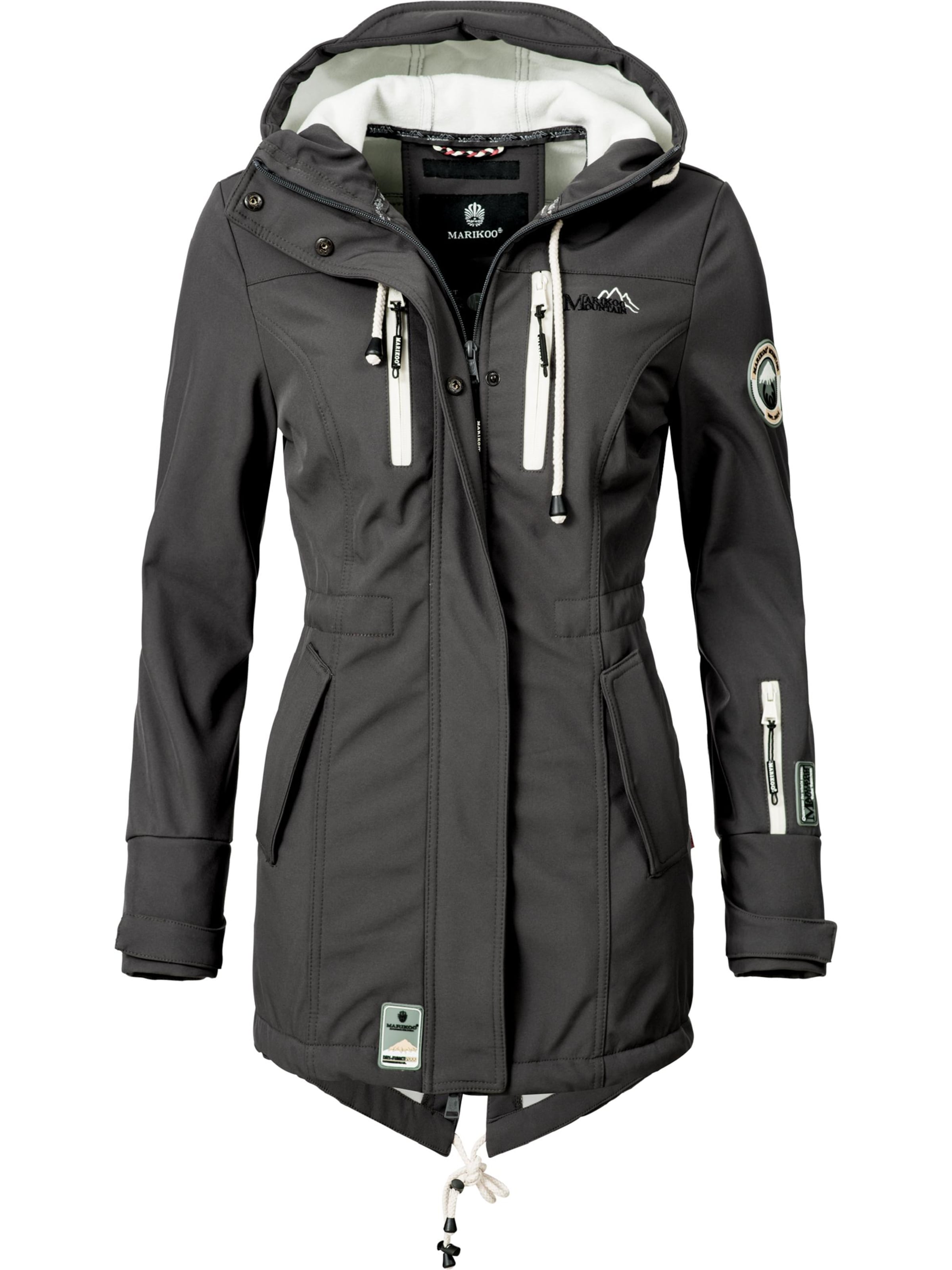 MARIKOO Raincoat 'Zimtzicke' in Grey: front