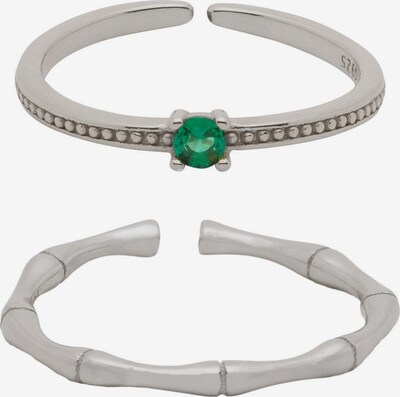 Bound Studios Ring '2er-Pack' in grün / silber, Produktansicht