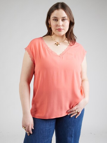 Camicia da donna 'CARJASMINA' di ONLY Carmakoma in arancione: frontale