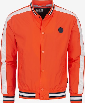 INDICODE JEANS Between-Season Jacket in Orange: front