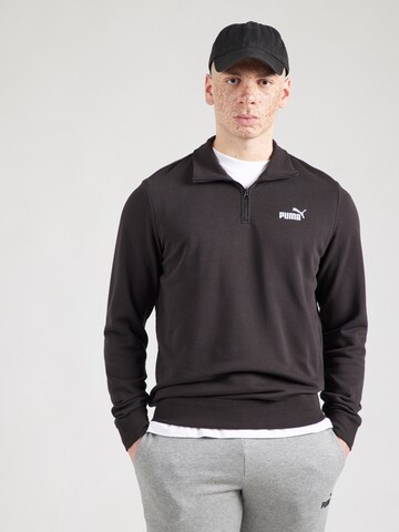 PUMA Athletic Sweatshirt 'ESS No. 1' in Black: front